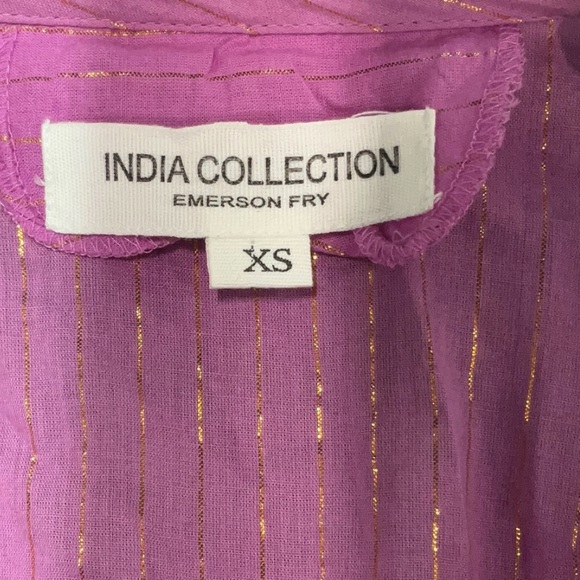 Emerson Fry Bardot Top Pink Lavender Luxe with Metallic thread size XS - Picture 10 of 13